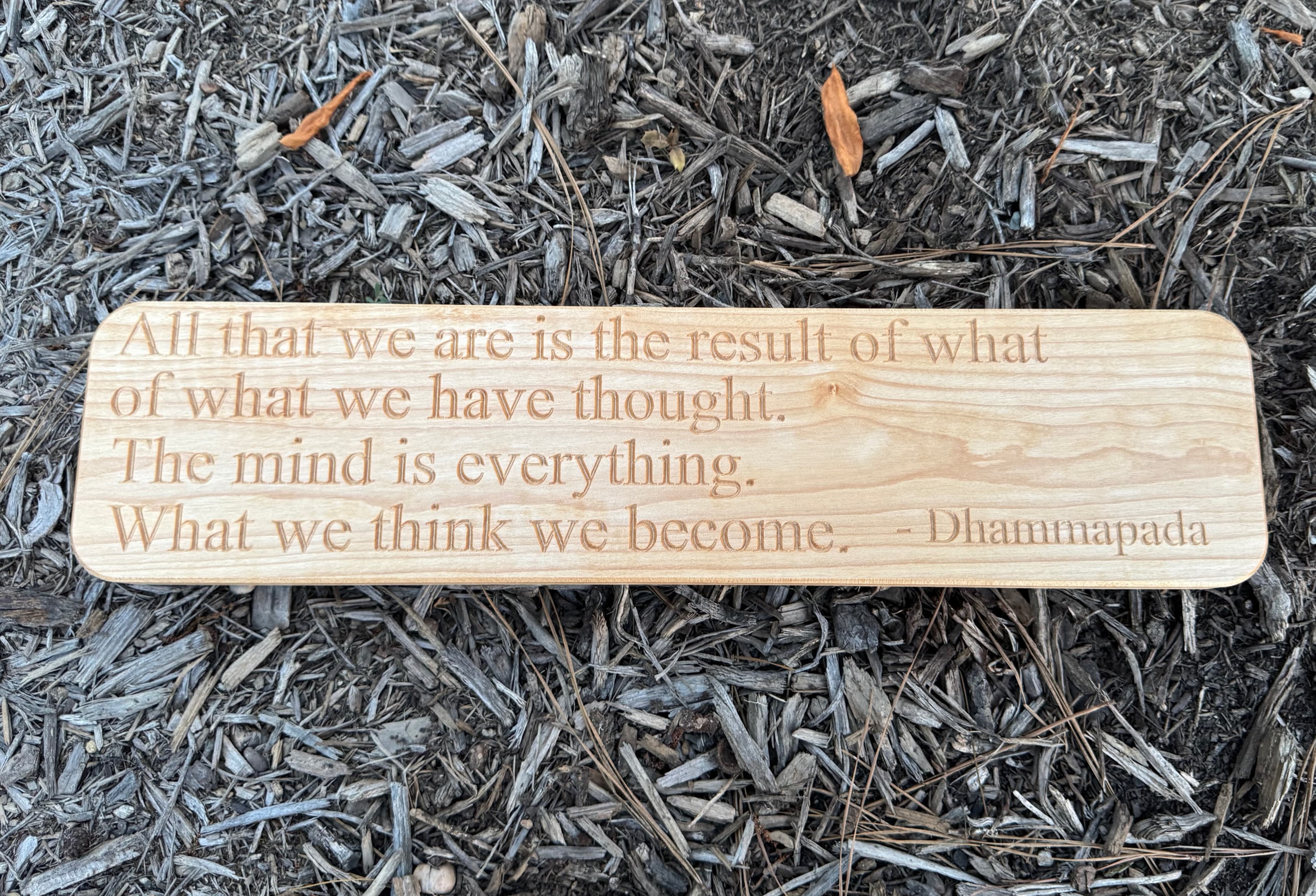 Dhammapada Mind Quote Sign