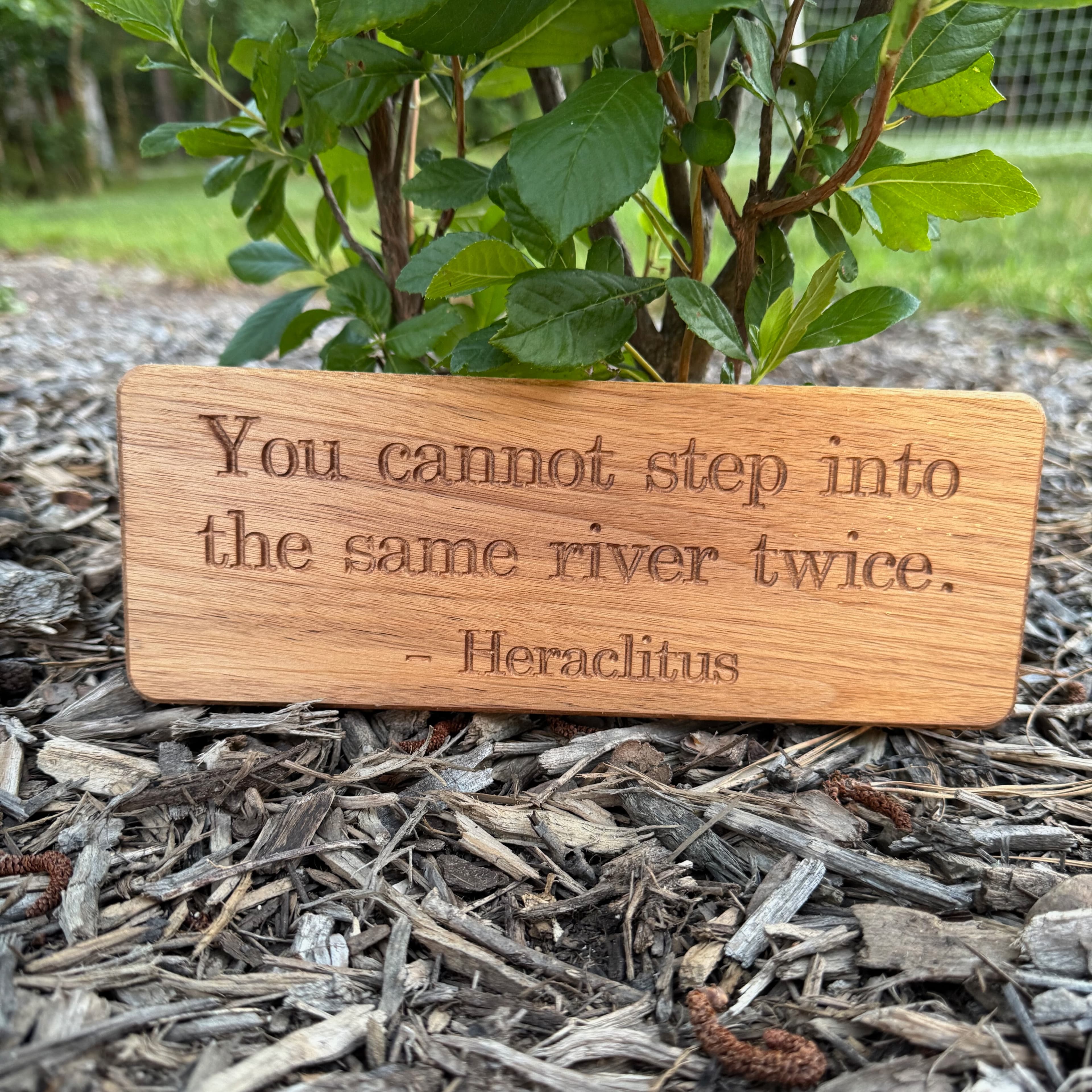 Heraclitus River Quote Sign